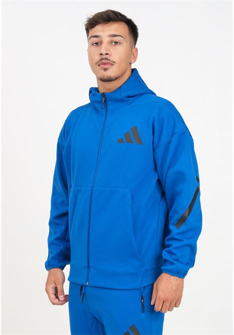 Felpa con zip Z.N.E. blu da uomo ADIDAS PERFORMANCE | JF6388.